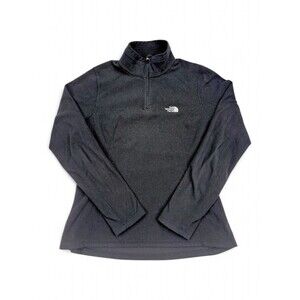 The North Face Women's Black 1/4 Zip Fleece Pullover M